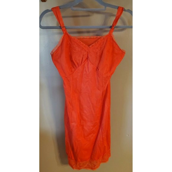 Charmode Other - Women's Red Vintage 100% Antron Lingerie Nightgown Sleeveless by Charmode, 36